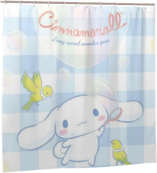 Cinnamoroll Cortinas de ducha estampadas para niñas y cachorros, lindas - VIRTUAL MUEBLES