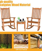 Juego de 3 sillas mecedoras de madera con dos sillas de conversación de madera