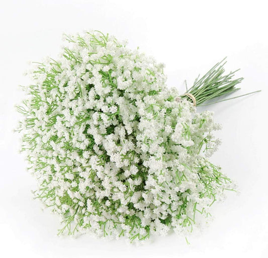 DEEMEI Flores artificiales de aliento de bebé, ramos de gypsophila blancas, 15 - VIRTUAL MUEBLES