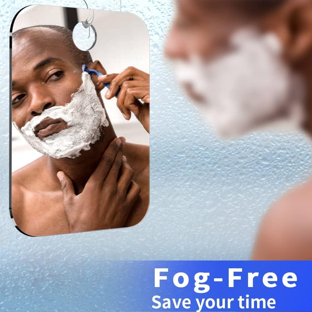 Espejo de ducha sin niebla para espejo de afeitado para ducha espejo  irrompible mediano paquete de 2 espejos de ducha antivaho de 107 x 8  pulgadas – Yaxa Store