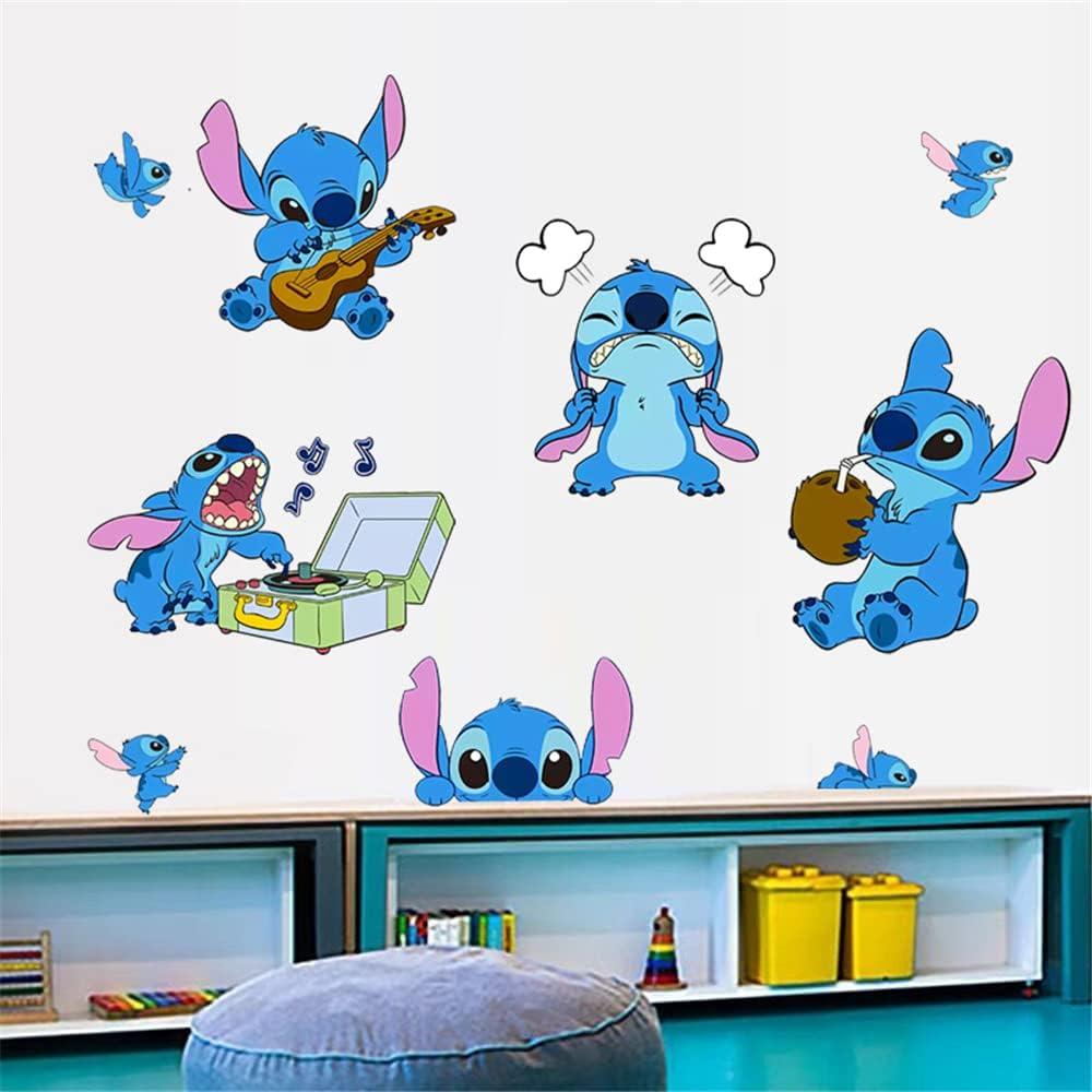 Disney-pegatinas de Lilo Stitch para niños, calcomanías de dibujos