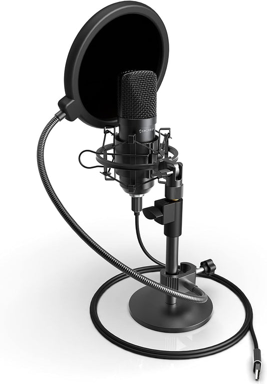 Micrófono de podcast para transmisión, grabación de voz, juegos, conferencias,