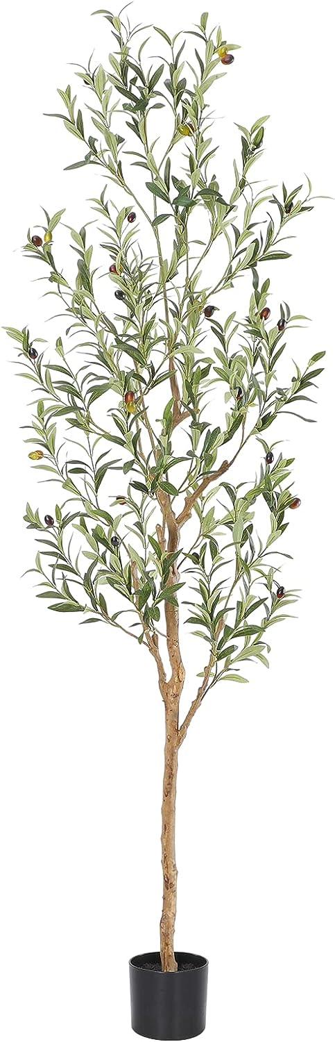 Árbol de olivo artificial de 15 pulgadas, topiario de olivo sintético, -  Default Title - VIRTUAL MUEBLES