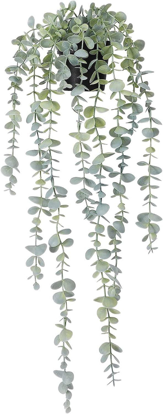 1 x plantas colgantes artificiales de eucalipto artificial planta colgante para - VIRTUAL MUEBLES