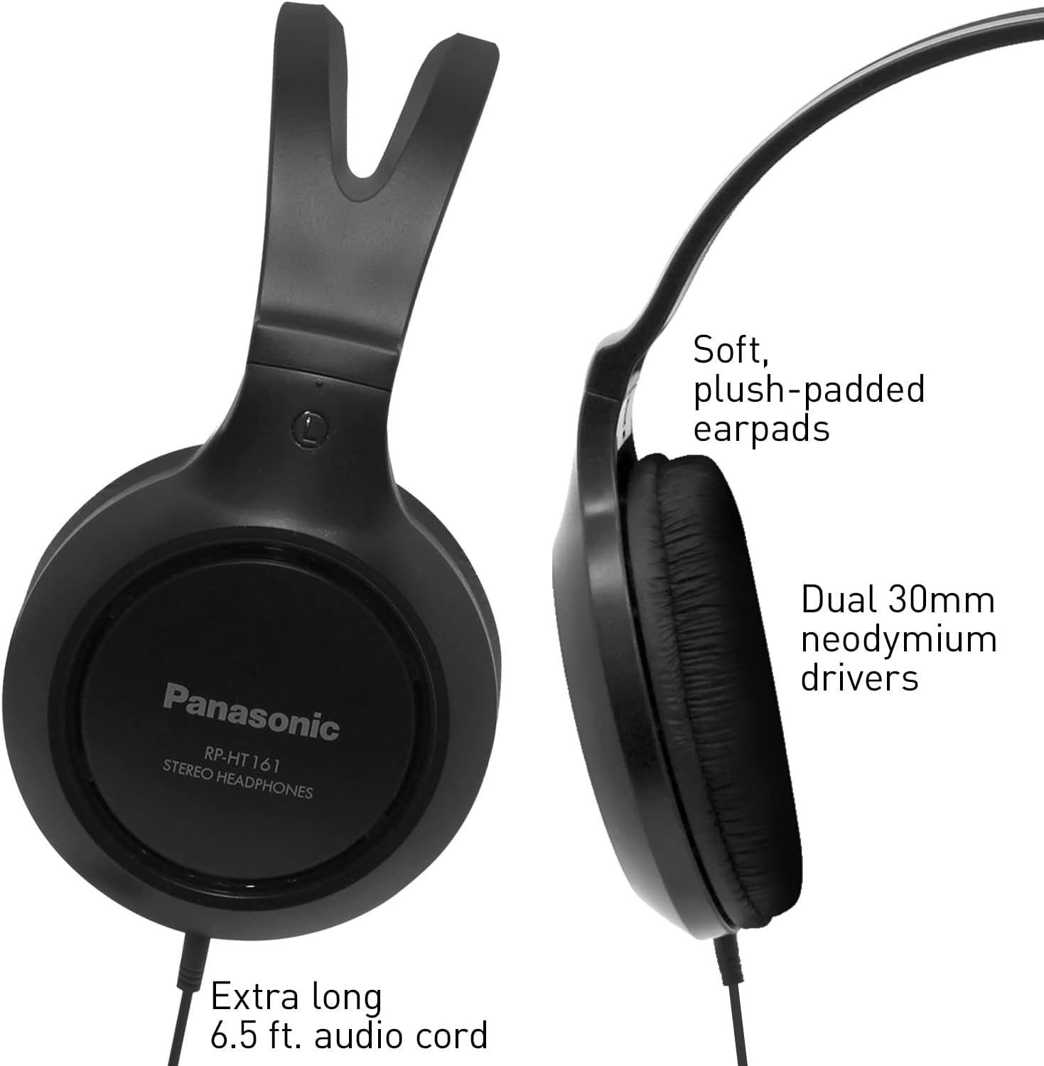  Auriculares de diadema Panasonic con puerto XBS sobre las  orejas Negro : Electrónica