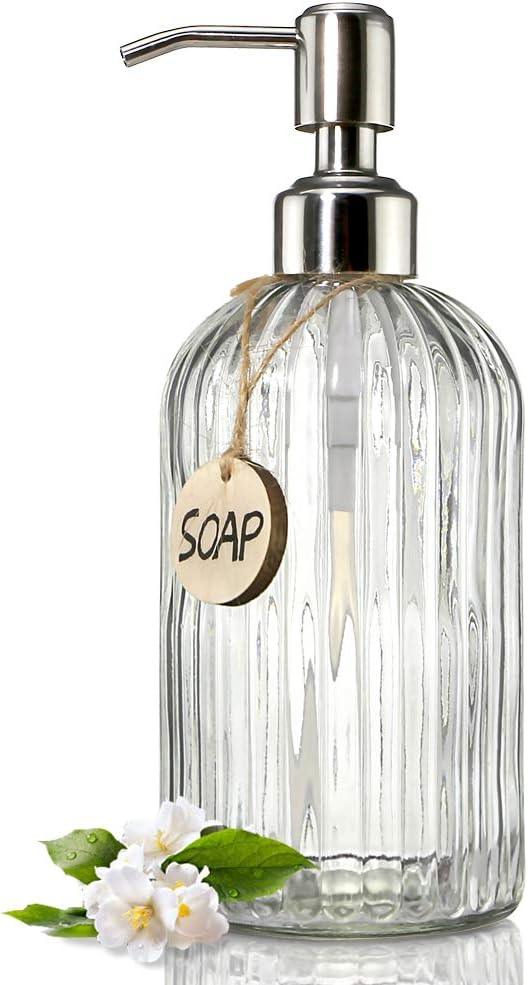  Botellas dispensadoras de jabón transparente con bomba