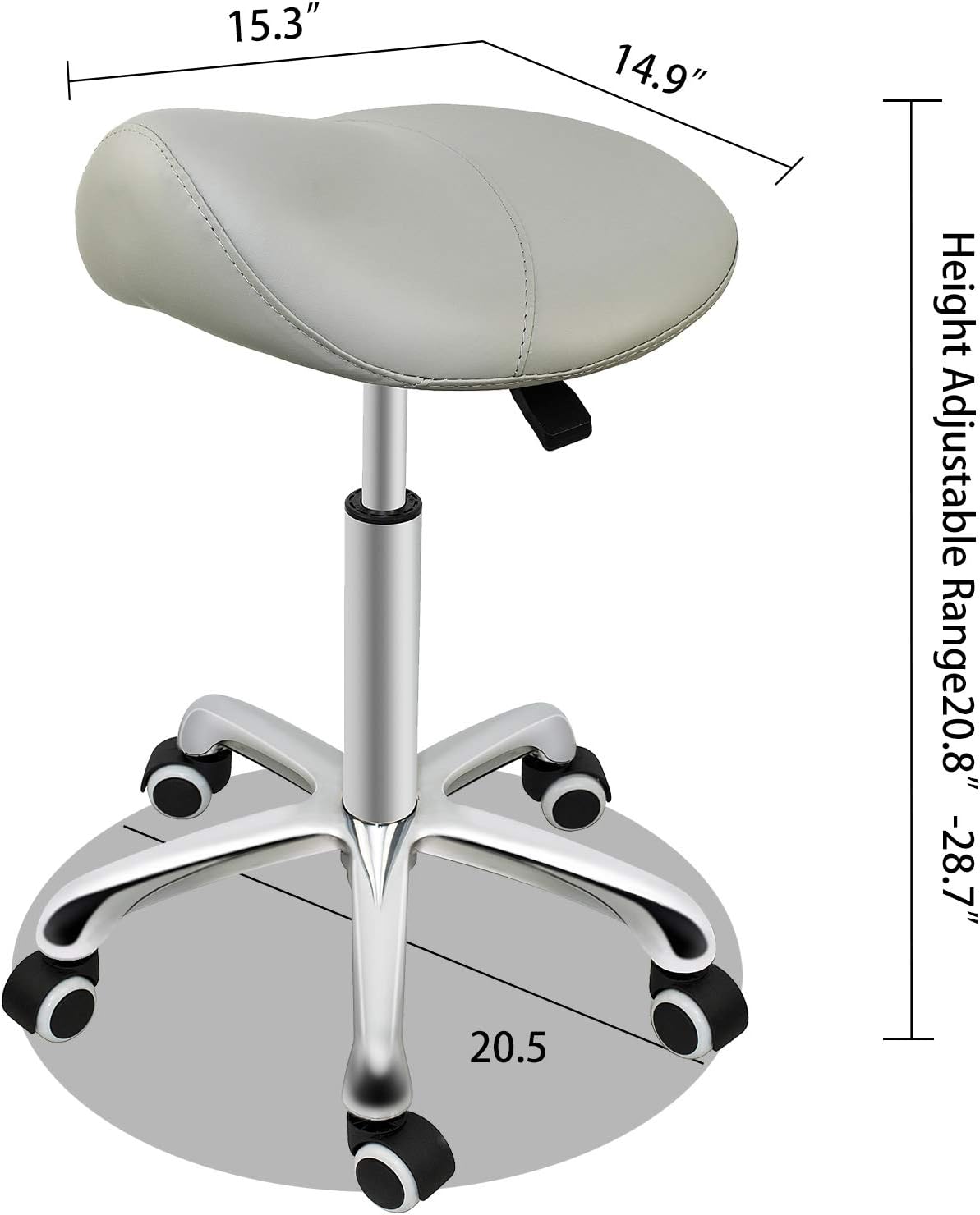 Taburete ergonómico/silla de montar profesional, taburete ajustable con  ruedas, taburete resistente para clínica, dentista, spa, salones de masaje