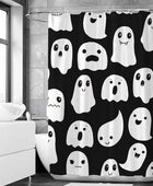 Cortina de ducha fantasma de Halloween de 72 x 72 pulgadas, espeluznante y - VIRTUAL MUEBLES