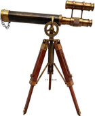 Doble Barel Victoriano Londres (1915) Telescopio de latón 14