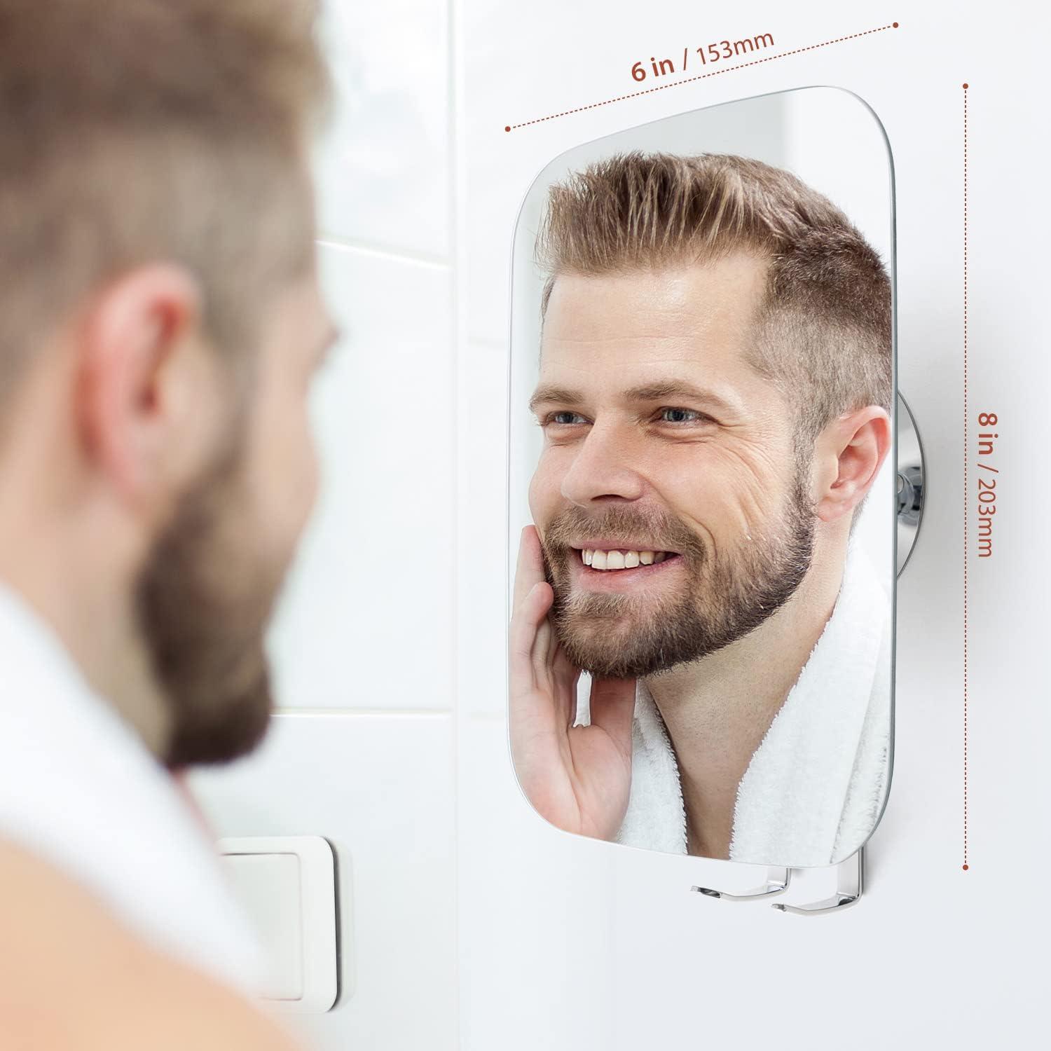 Espejo de ducha pequeño para afeitarse con 3 opciones de fijación ganc -  VIRTUAL MUEBLES
