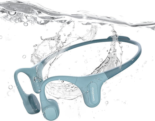 Run Plus Auriculares de conducción ósea Bluetooth, IP68, impermeables, con oído