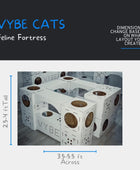 Feline Fortress Cats Casaárbolcondominio de cartón personalizable y modular con