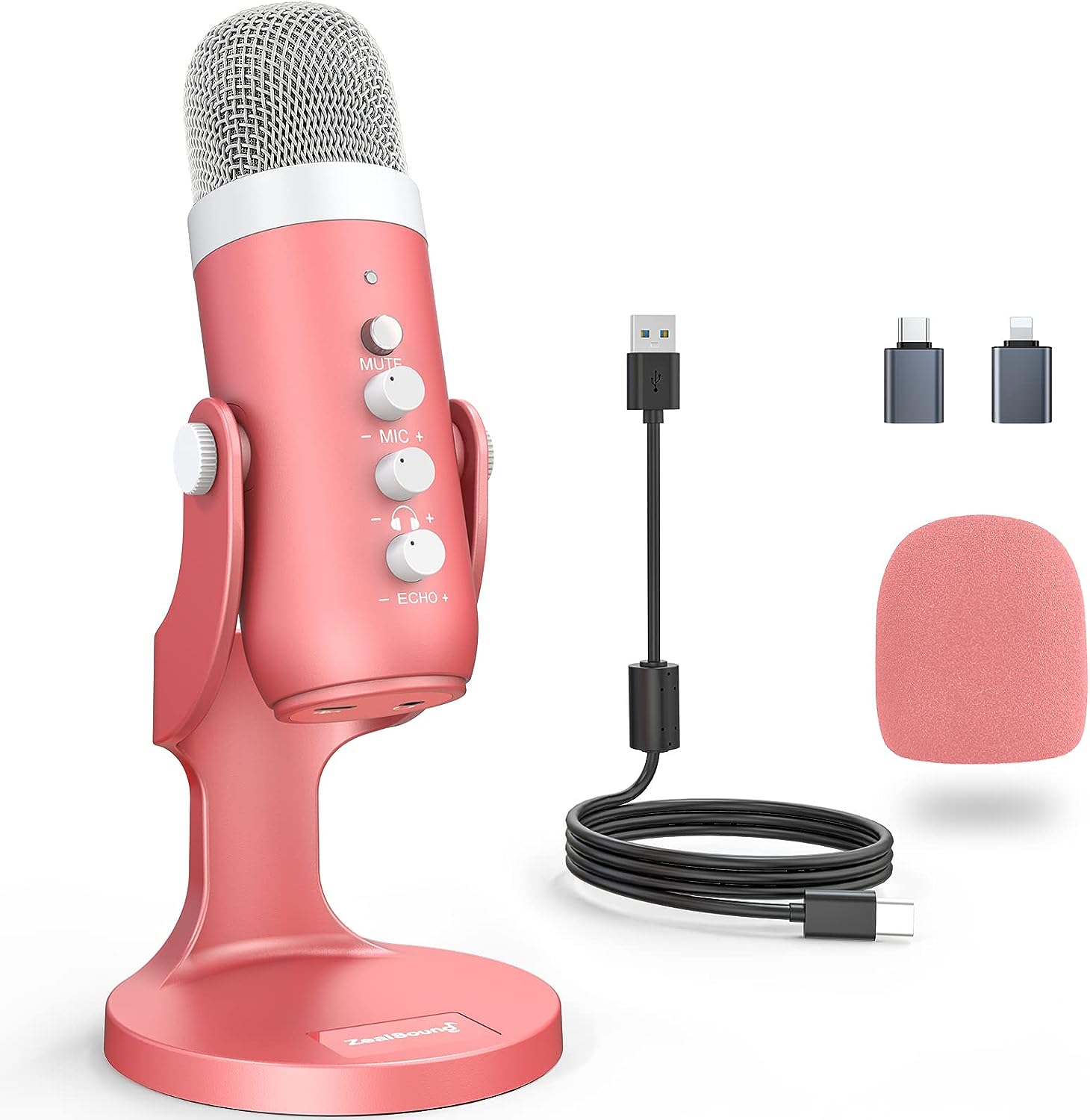 Micrófono USB para PC PC PS4 condensador cardioide ASMR micrófono metal  podcast micrófono para streaming estudio grabación de vídeo