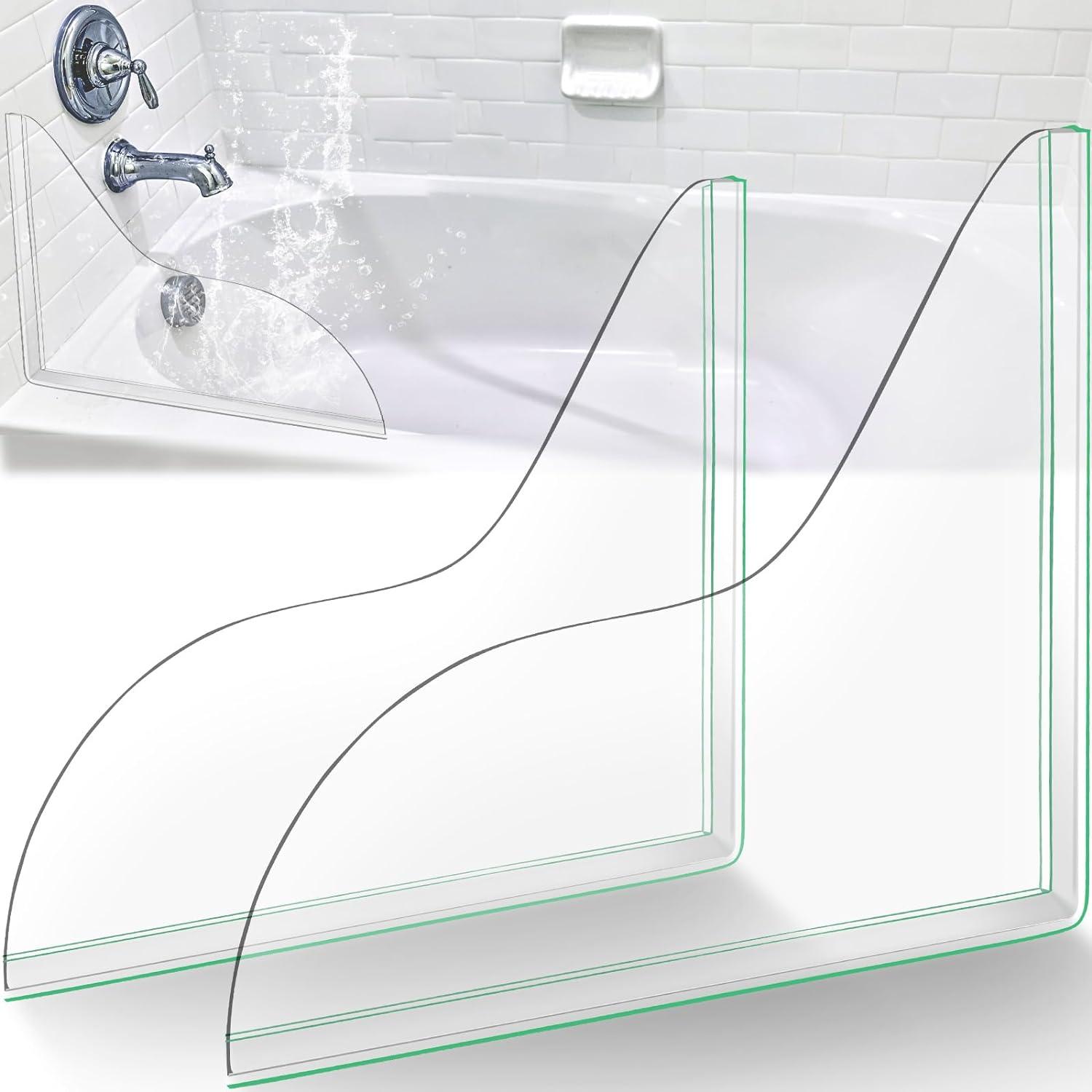 2 protectores transparentes para salpicaduras de ducha, protector de agua - VIRTUAL MUEBLES