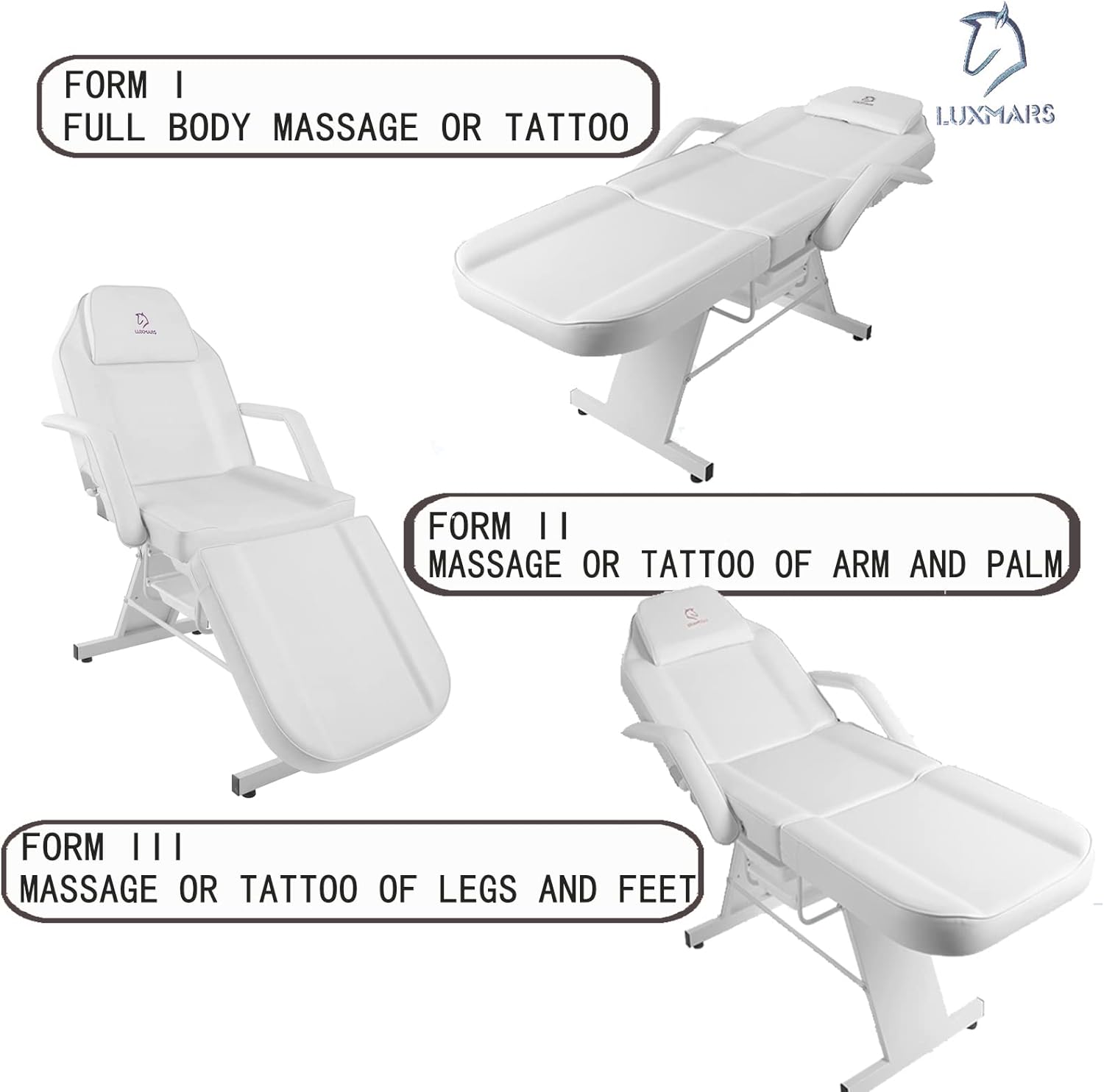 Silla de tatuaje, silla facial, cama de masaje con taburete hidráulico para