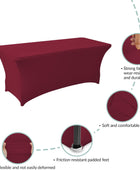 Mantel de elastano elástico de 6 pies color rojo manzana, lavable y resistente