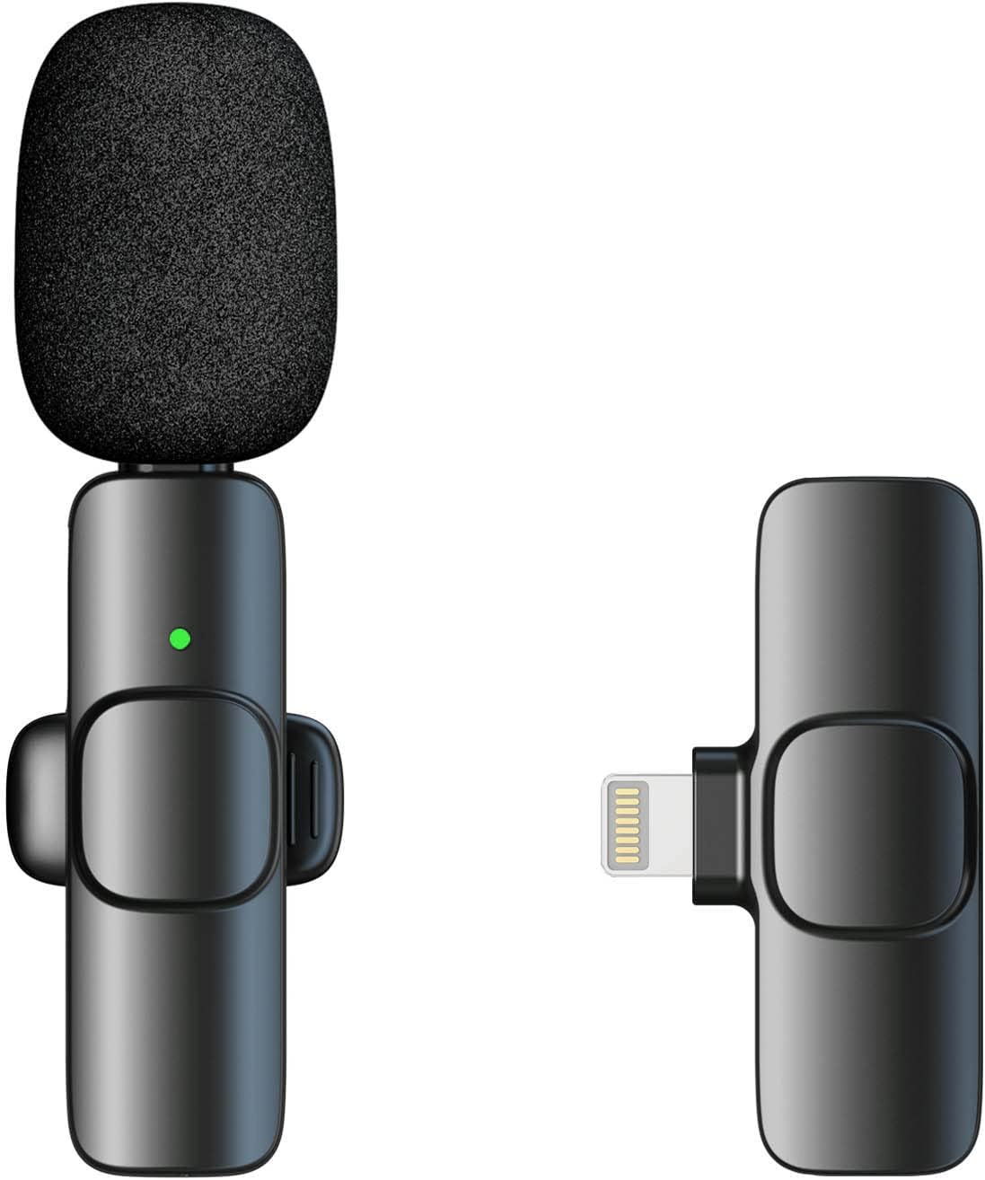 Micrófono inalámbrico Lavalier de 1 a 2 USB para iPhone, iPad
