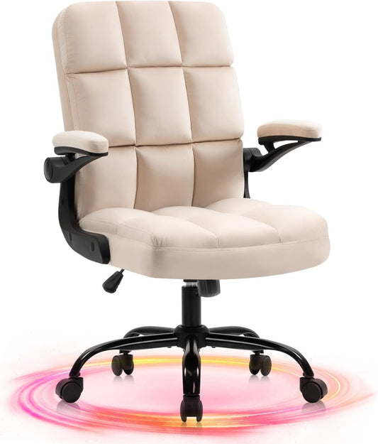 Silla de oficina en casa silla de escritorio de tela de terciopelo cómoda silla