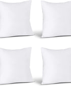 Almohadas de almohada (paquete de 4, blancas), 18.0 x 18.0in, almohadas - VIRTUAL MUEBLES