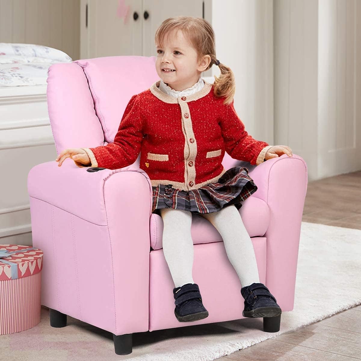 ReunionG Sofá reclinable para niños sillón infantil con soporte para t -  VIRTUAL MUEBLES