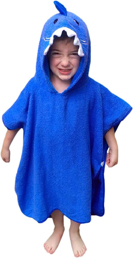 Poncho de toalla con capucha prémium para niños y niños pequeños, 100% algodón - VIRTUAL MUEBLES