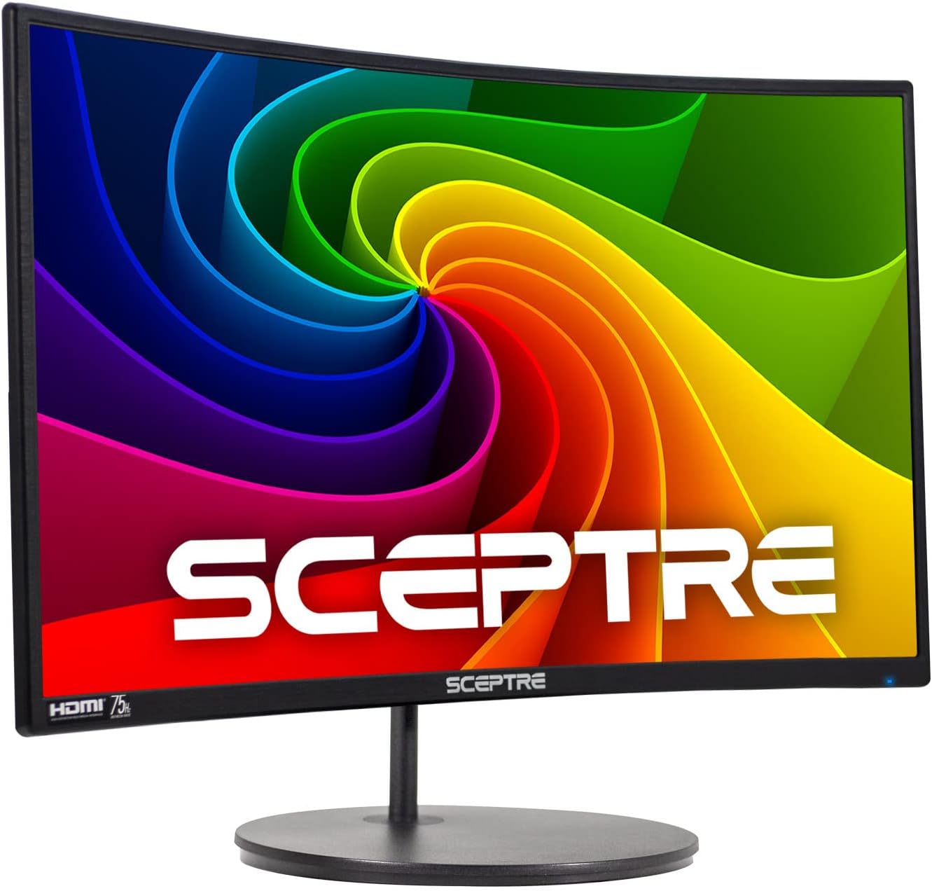  Sceptre - Monitor curvo de 24 pulgadas, 75Hz, LED, para  videojuegos, Full HD, 1080P, HDMI, VGA, con altavoces, montaje de pared  VESA listo para usar, metal negro (C248W-1920RN) : Electrónica