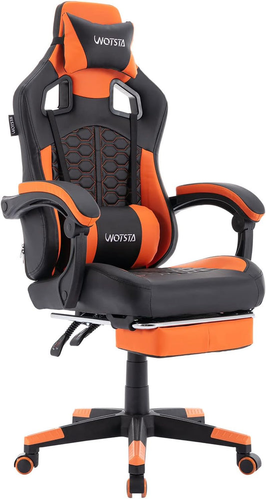 Silla de juegos con masaje, silla ergonómica para juegos de PC con
