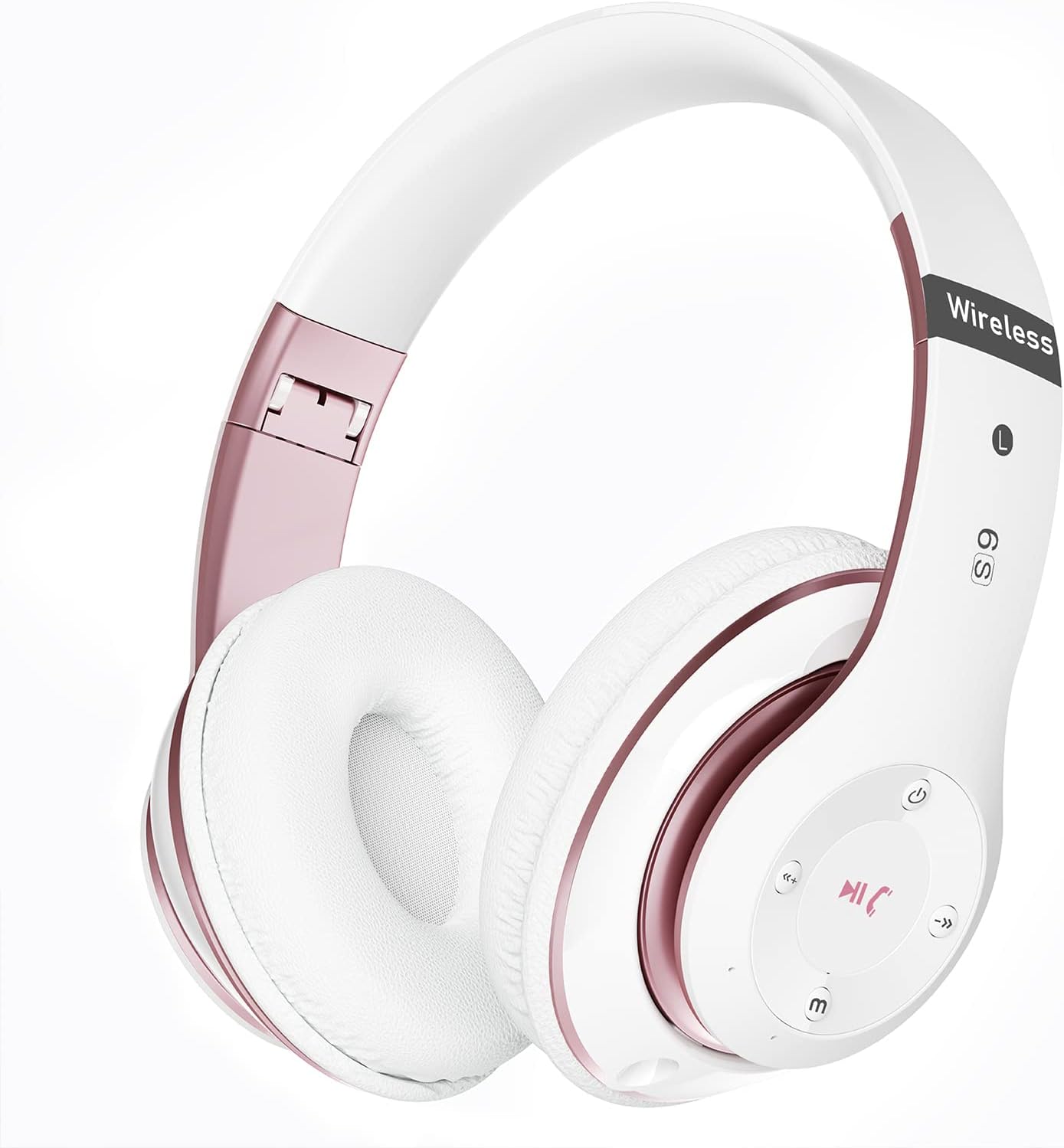 PowerLocus Auriculares Bluetooth sobre la oreja, auriculares inalámbricos  con micrófono, auriculares plegables, orejeras de espuma viscoelástica  suave