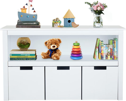 Armario de almacenamiento de juguetes para niños de 3 cajones estantería para