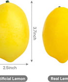 BigOtters Limones artificiales, 3.7 x 2.5 pulgadas, tamaño grande, de plástico - VIRTUAL MUEBLES
