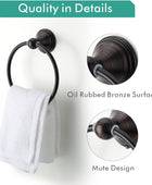 Anillo de toalla para pared de baño, anillo de toalla de mano de bronce - VIRTUAL MUEBLES