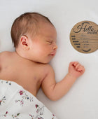 Letrero de anuncio de nacimiento, letrero de anuncio de bebé, letrero de madera - VIRTUAL MUEBLES