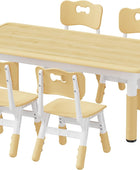 Brelley Juego de mesa y 4 sillas para niños, juego de mesa y silla para niños