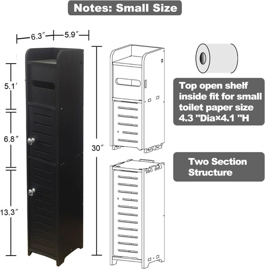 Armario de almacenamiento de baño pequeño para espacios pequeños, armario de - VIRTUAL MUEBLES