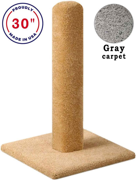 Alfombra gris rascador para gatos de 30 pulgadas de alto, fabricada en Estados