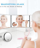 Espejo de 3 vías para herramientas de corte de cabello con espejo de altura