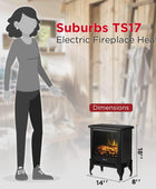 Suburbs TS17 Estufa eléctrica compacta para chimenea, calentador independiente - VIRTUAL MUEBLES