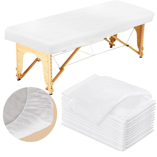 Juego de 25 fundas desechables para mesa de masaje, fundas de cama de spa, tela