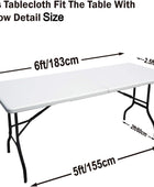 Mantel rectangular de 6 pies para mesa rectangular en poliéster lavable, ideal