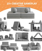 Sofá para niños pequeños, 9 piezas, sofá para niños con módulo esférico y