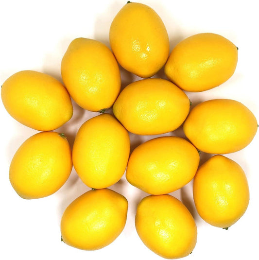 WsCrofts 12 limones artificiales Limones falsos amarillos realistas para el - VIRTUAL MUEBLES