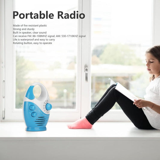 Radio portátil AM FM, radio tipo gancho, altavoz integrado, radio de ducha de - VIRTUAL MUEBLES