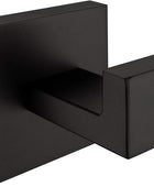 Paquete de 2 ganchos para toallas color negro mate, de acero inoxidable, para - VIRTUAL MUEBLES
