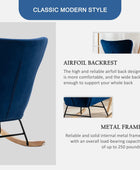 Mecedora moderna, cómoda silla decorativa con respaldo alto y reposabrazos,