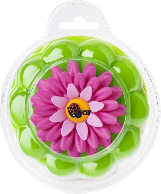 Vigar Flower Power Tapón de baño rosa y verde con flotador floral en forma de - VIRTUAL MUEBLES