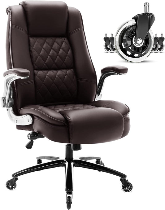EZAKI Silla de oficina con respaldo alto, brazos abatibles, silla de escritorio