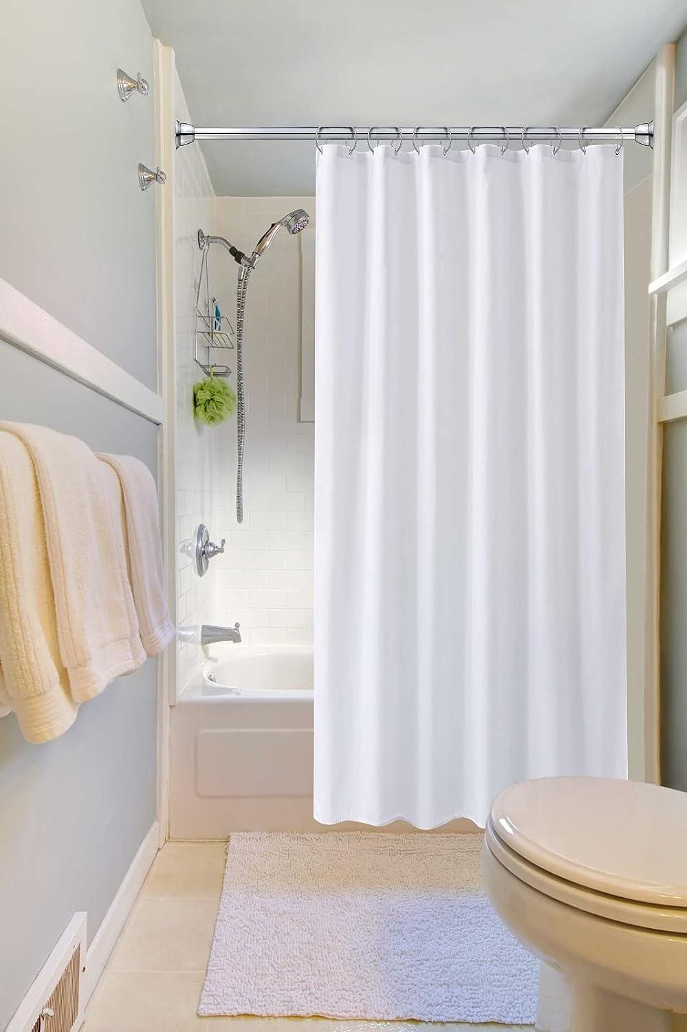  Barra de cortina de ducha curva extensible de 42 a 72 pulgadas,  múltiples colores disponibles : Hogar y Cocina