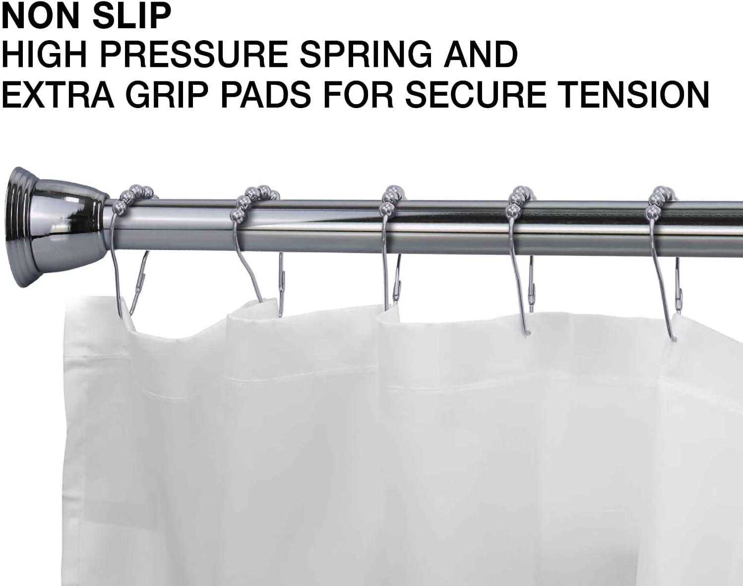 Barra de cortina Barra de tensión de resorte de poste ajustable Barras de armario  Extensible No requiere taladrar