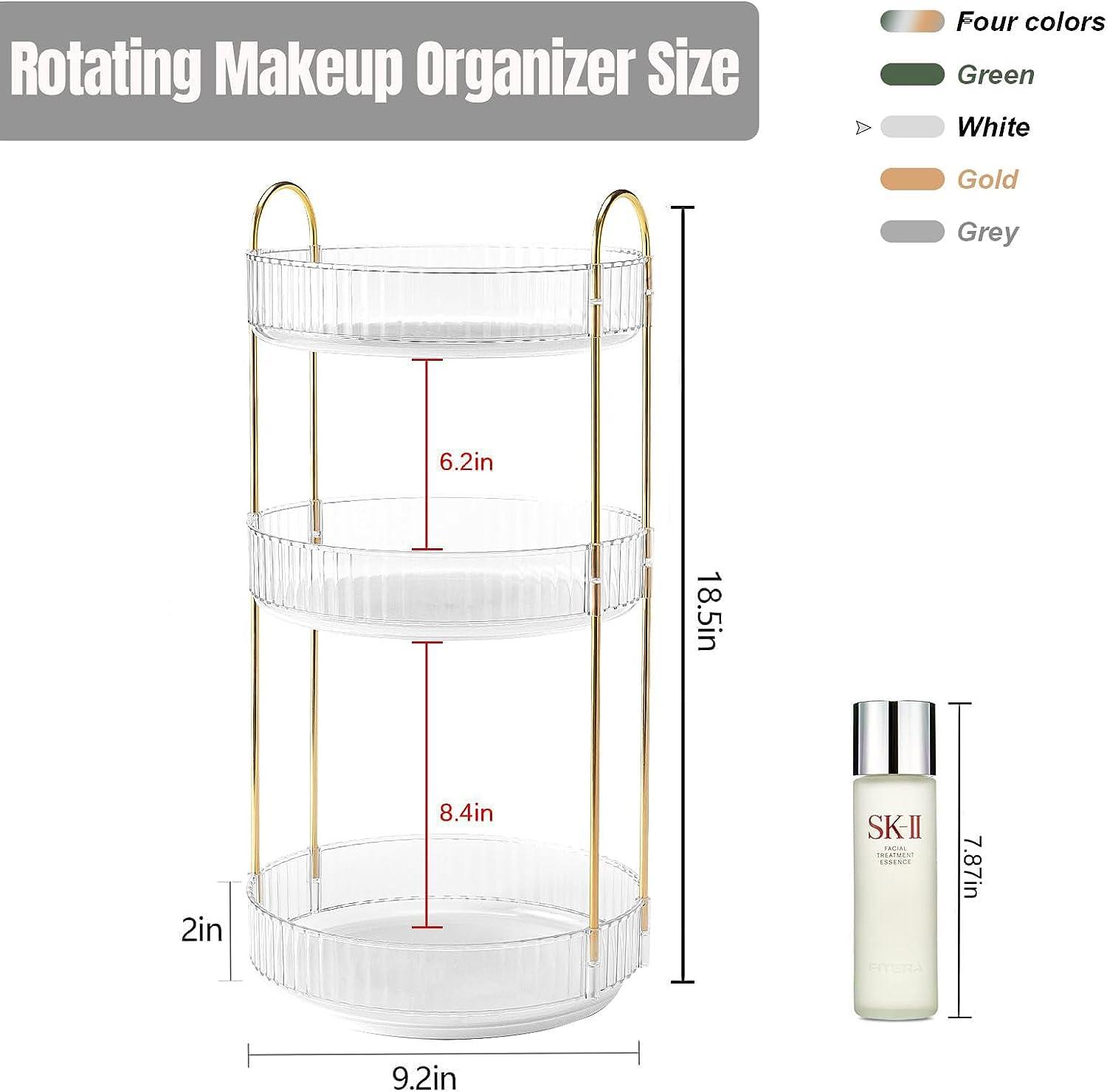 Weidace Organizador de maquillaje giratorio de 360 grados para tocador, - VIRTUAL MUEBLES