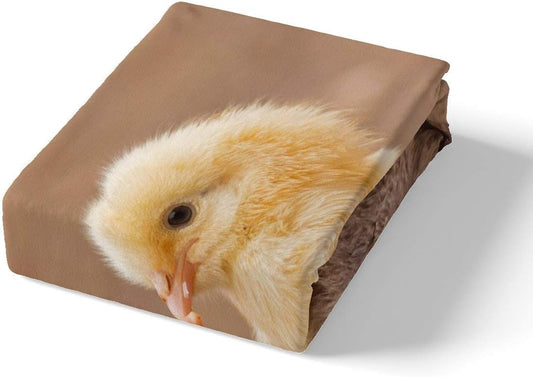 Juego de sábanas de pollos dobles, sábana bajera ajustable de animales de